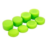 Pack of 8 pcs Analog Controller Gamepad Raised Antislip Thumb Stick Grips Thumbsticks Joystick Cap Cover for PS5, PS4, PS3, Switch Pro, Xbox one, Xbox 360, Wii U, PS2 Controller (Green)