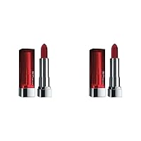 Color Sensational Lipstick, Lip Makeup, Matte Finish, Hydrating Lipstick, Nude, Pink, Red, Plum Lip Color, Divine Wine, 0.15 oz; (Packaging May Vary) (Pack of 2)