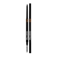 Palladio Beauty Brow Definer Pencil, Medium Brown, Ultra Precise Twist-Up Eye Brow Pencil with Long-Staying Power, Spooley Brush Blends Color for Natural Finish, No Eyebrow Pencil Sharpener Required