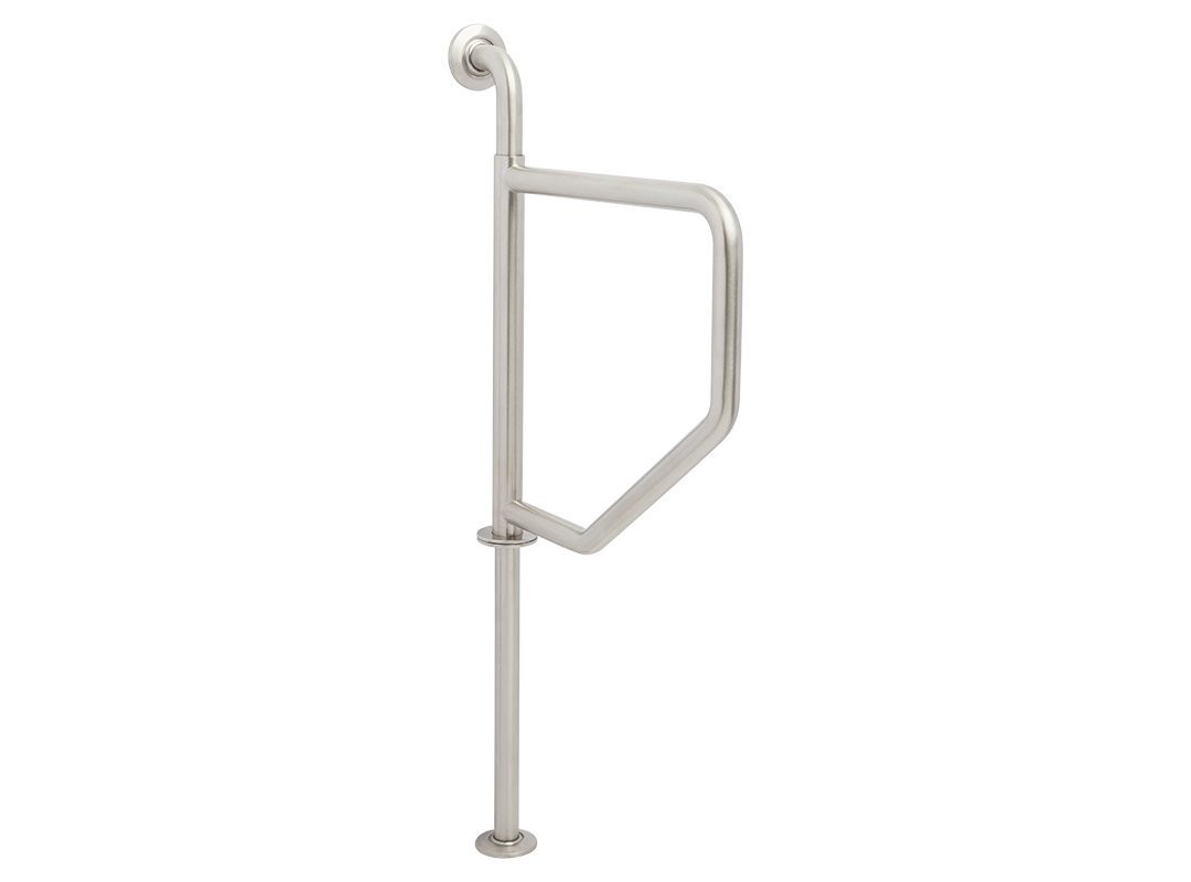 Seachrome Bathroom Grab Bar, Wall to Floor Stainless Steel Swing Away Grab Bar, 1 1/4-Inch Diameter, Handicap Grab Bar, Safety Rail, Satin Stainless (Model: GW-4339-Q-SS)