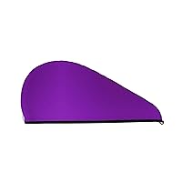 Solid Color Dark Purple Printing Microfiber Hair Towel Wrap Bathroom Essential Accessories Super Absorbent Quick Dry Turban