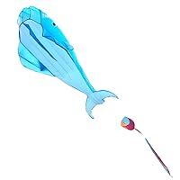 Dolphin Kite 3D Whale Frameless Flying Kite Outdoor Sports Toy for Children Kids Gift Blue, Dolphin Whale Kite