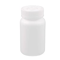 Othmro PE Plastic Lab Chemical Reagent Bottles 10pcs, 150ml/5.07oz Wide Mouth 32.5mm ID Round Sample Liquid Storage Container Sealing Bottles White with Cap