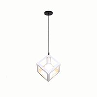 Simple Modern Geometric Image Ceiling Pendant Lamp Colorful Single Head Metal Ceiling Suspension Light Restaurant Decoration Small Chandelier Theme Bar Cafe Creates Atmosphere Lighting Device