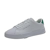 TOMMY Casual Leather Trainer, Lace-up with Rubber Sole - 49710K4