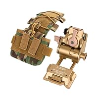 CNC PVS15/18 Night Vision Goggles Mount for L4G24 NVG Mount and Tactical Helmet Battery Pouch MK2 Helmet Battery Pack(Sand Color)