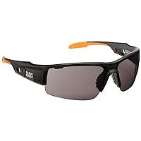 Klein Tools 60162 Safety Glasses, Professional PPE Protective Eyewear with Semi Frame, Scratch Resistant and Anti-Fog, Gray Lens