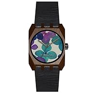 Mistura Volkano Handmade Watches.Assorted Styles (Black Bali Flowers)