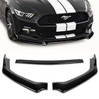 3 Pieces GT-Style Front Bumper Lip Spoiler Splitter Side Body Kit Trim Protection Compatible with 2018-2023 Ford Mustang, 2019 2020 2021 2022 (Painted Black)