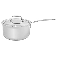 Nuwave Commercial 3-Quart Stainless Steel Saucepan with Vented Lid, Tri-Ply Construction, Premium 18/10 Stainless Steel
