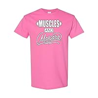Muscles and Mascara Funny Gym Workout Unisex Novelty T-Shirt