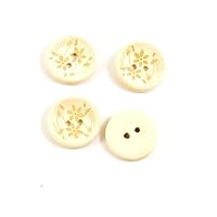 Price per 5 Pieces Sewing Sew On Buttons AD1 Flowers Round for clothes in bulk wood wooden Clothing
