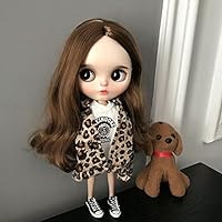 Clothes for Blythe Doll Cloth Handmade Replacement 1/6 Fashion Doll Clothing Set Accessories ICY Pullip Licca Azone Ob24 Lijia T-Shirt Jeans Dress Skirt Coat (White T-Shirt + Coat)