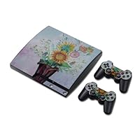 Vinyl Decal Skin/stickers Wrap for PS3 Slim Play Station 3 Console and 2 Controllers-The vase