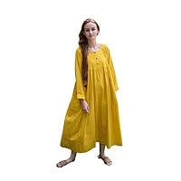 Dress for Women Button Down Linen Dress Summer Dress Linen Loose Flared Dress by Indian Junk Store