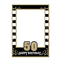 Glitter Happy 50th Birthday 50th Photo Frame 50th Birthday Party Photo Booth Props Decoration
