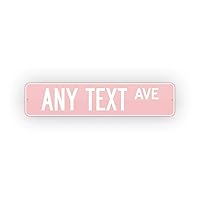 SignsAndTagsOnline Personalized Baby Pink Road Sign Customized Novelty Street Sign