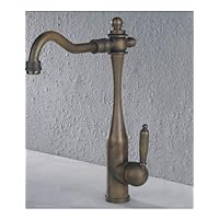 Single Handle Brushed Nickel Swivel Spout Kitchen Sink Faucet Mixer Tap/Brown