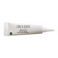 Lord and Berry QUICK FIX Dark Eye Lash Adhesive Quick Drying and Long Lasting, Black, 0.7 oz