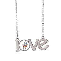 Miaoji Painting Watercolor Cat Boys Love Necklace Pendant Charm Jewelry