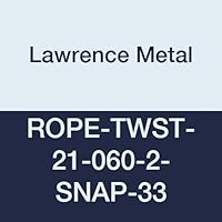 Lawrence metal ROPE-TWST-21-060-2-SNAP-33 Red Twisted Plastic Rope, 6' 0