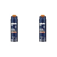 Gillette PRO Shaving Gel For Men Cools To Soothe Skin And Hydrates Facial Hair, 7oz, ProGlide Sensitive 2 in 1 Shave Gel (Pack of 2)