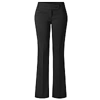 Design by Olivia Women's Relaxed Boot-Cut Office Pants Trousers Slacks
