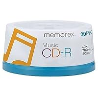 Memorex 120 40X Digital Audio Music CD-R 80min 700MB (Logo on Top)