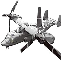 General Jim's Military Brick Building Set - American Air Force Bell Boeing V-22 Osprey Tiltrotor Aircraft Building Blocks Model Plane/Helicopter for Military Enthusiast, Teens and Adults