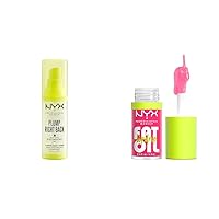 NYX PROFESSIONAL MAKEUP Plump Right Back Plumping Serum & Primer, With Hyaluronic Acid & Fat Oil Lip Drip, Moisturizing, Shiny and Vegan Tinted Lip Gloss