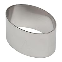 Ateco Oval Stainless Steel Form, 3.13 by 1.38-Inches High