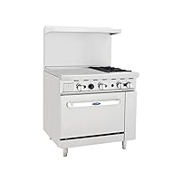 Stainless Steel, Commercial Kitchen, Durable, Open Burners 36
