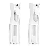 Continuous Spray Bottle for Hair-6.8 OZ(200ML) 2 Pack Empty Ultra Fine Water Mist Sprayer for Hairstyling, Salons, Cleaning, Plants, Misting & Skin Care - Reusable Beauty Spray Bottle (6.8OZ-2PACK)