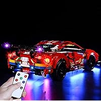 Light Kit for Lego Technic 42125 Ferrari 488 GTE “AF Corse #51 (Lego Set is not Included) (Remote)