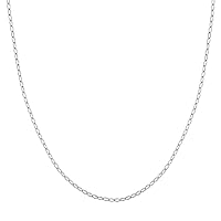14ct White Gold 2.07mm Forzentina Chain Necklace With Lobster Claw Closure Jewelry for Women - Length Options: 41 46 51 61