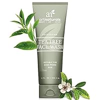 Artnaturals Tea Tree Face Wash - (8 Fl Oz / 236ml) - Helps Heal and Prevent Breakouts, Acne and Skin Irritation - Green Tea, 100% Pure Tea Tree Essential Oil, and Aloe Vera