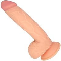 Realistic Suction Cup Dildo Thick Veined Shaft Testicles Adult Sex Toy