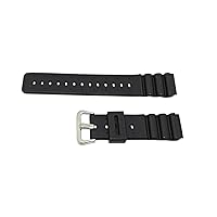 Fits/For Casio AW-302, DW-400, DW-401, DW-402, DW-403, DW-4000C, DW-4100C - 20mm Black Rubber Replacement Watch Band Strap