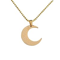 Anime Cosplay Necklace,Game Cat Dog Cosplay Moon Stainless Steel Costume Pendant
