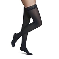 SIGVARIS Women’s Style Soft Opaque 840 Closed Toe Thigh-Highs w/Grip Top 30-40mmHg