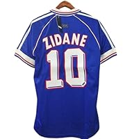 Zidane#10 Retro Jersey Short Sleeve 1998 Blue Color Size S