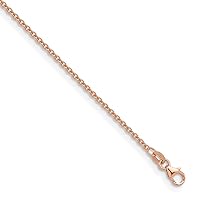 14ct Rose Gold 2mm Cable Chain Necklace 61 Centimeters Jewelry for Women