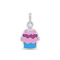 925 Sterling Silver Small Food Themed Charms For Young Girls & Teens - Adorable Mini Charms For Little Foodie Girls - Unique Bracelet Accessories For A Young Girls Charm Collection