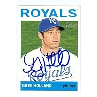 Greg Holland autographed Baseball Card (Kansas City Royals) 2013 Topps Heritage #369 - MLB Autographed Baseball Cards