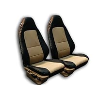 BMW Z3 (Not M Series) Black/Beige Artificial Leather Custom fit Front seat Cover