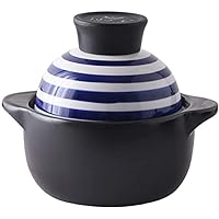 Ceramic Casserole Earthen Pot Clay Casserole Pot Stew Pot Ceramic Casserole Clay Cooking Pot - Uniform Heat, Smooth Glaze, Easy to Clean, Capacity 600ML