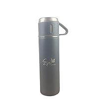 Stainless Steel Thermos, thermos cup for hot drinks and cold drinks for travel and, picnics 500ml/16.9oz quality coffee, tea and water bottle. (Grey)