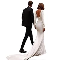 Long Sleeve Wedding Dress | Square Neck Dress | Ruffle Wedding Dress | Sexy Wedding Dress | Satin Wedding Dress