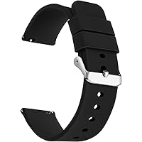 Watch Strap 18mm 19mm 20mm 22mm, Quick Release Silicone Watch Bands for Men Women