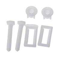 FANCUF 1 Pair Toilet Seat Hinge Bolts Screw Fixing Fitting Kit Toilet Seat Accessories Set